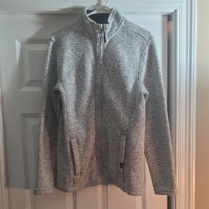 Chaps Men's Heathered Gray Zip-Up Sweater